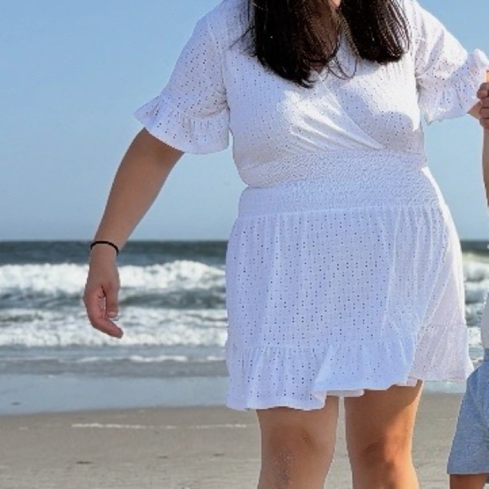 White Michael Kors Eyelet Dress